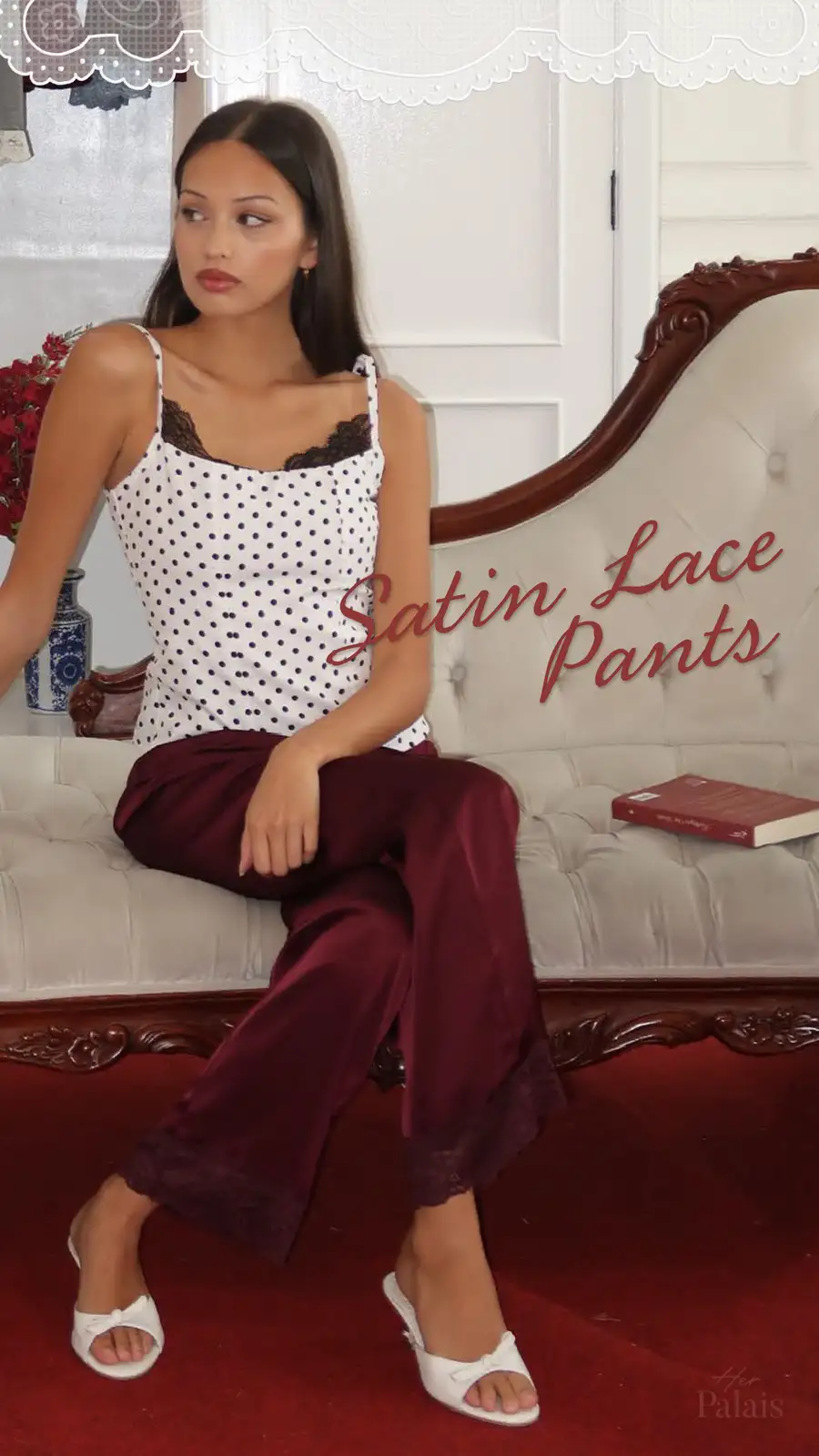 Satin Lace Pants